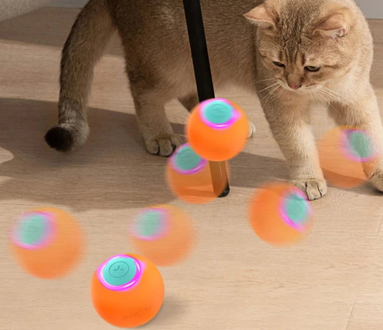 ROJECO Smart Pet Toys Cat Bouncing Ball Automatic Rolling Ball